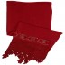 Designer Half Net Diamond Stole- Ruby Red